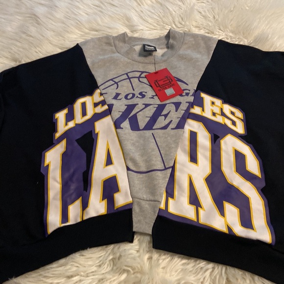 Los Angeles Lakers Women's Sweater - Gray and Black and purple size L brand new - Picture 6 of 12